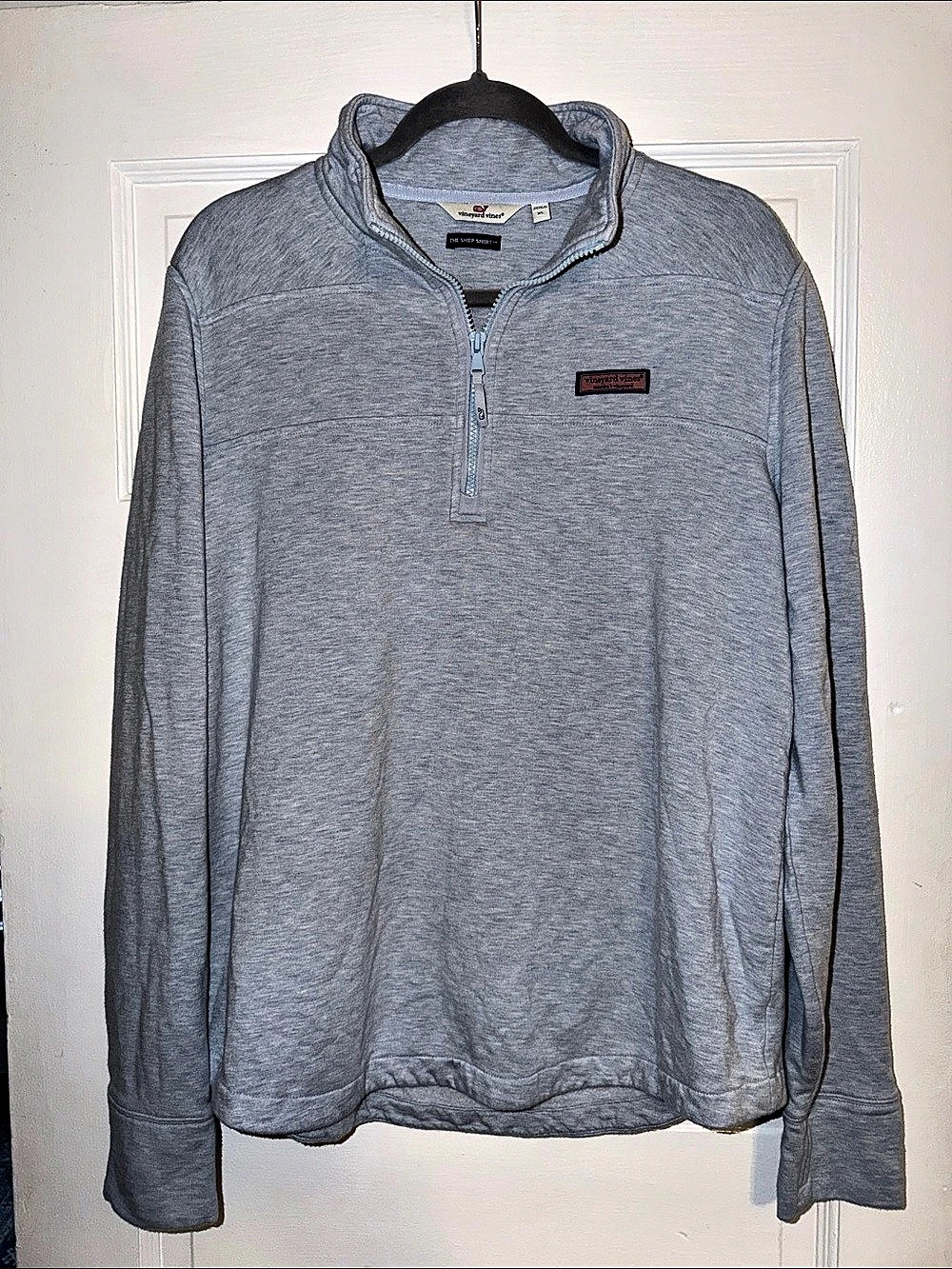 vineyard vines Dreamcloth Relaxed Shep Shirt Gray Quarter-Zip XS